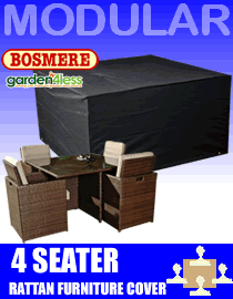 Image of Large Rattan Modular 4 Seater Furniture Set Cover  - Bosmere M650