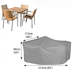 Image of Bosmere Thunder Grey Rectangular 4 Seater Cover