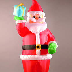 Small Image of Inflatable 240cm (8ft) Santa Holding a Present