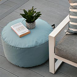 Extra image of Extreme Lounging B Poufe - Aqua