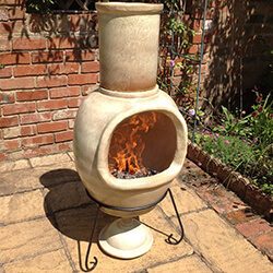 Extra image of Gardeco Asteria Large Cappuccino Chimalin AFC Chiminea