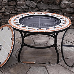 Small Image of Gardeco Calenta Mosaic Fire Bowl Table