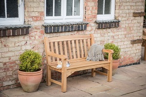 Extra image of EX-DISPLAY / COLLECTION ONLY - Heritage Oak 4ft Garden Bench - 2 Seater