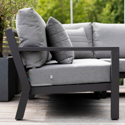Extra image of LIFE Timber Soltex Corner Sofa Set in Lava /Mist- No Extension