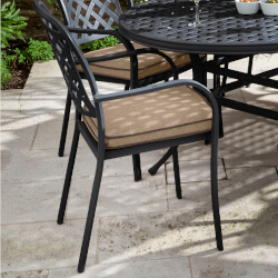 Extra image of Hartman Berkeley 8 Seat Oval Dining Set in Bronze / Amber - NO PARASOL