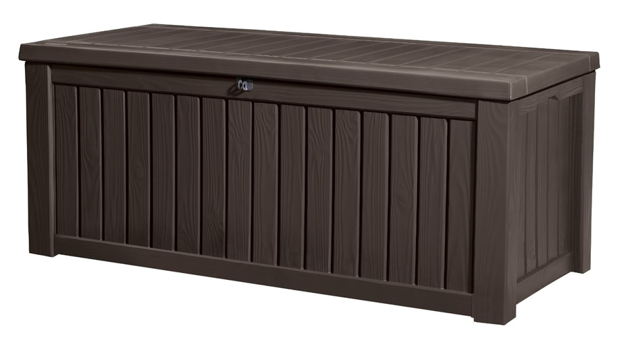 Keter Rockwood Storage Box - Dark Brown Wood Effect - £125 