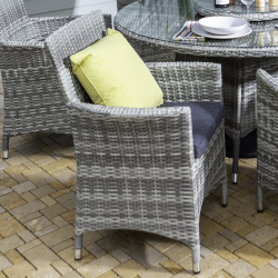 Extra image of Hartman Westbury 6 Seater Round Set with Lazy Susan in Ash / Slate - NO PARASOL