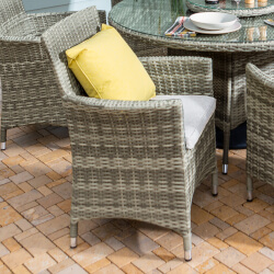 Extra image of Hartman Westbury 6 Seater Round Set with Lazy Susan in Beech / Dove - NO PARASOL
