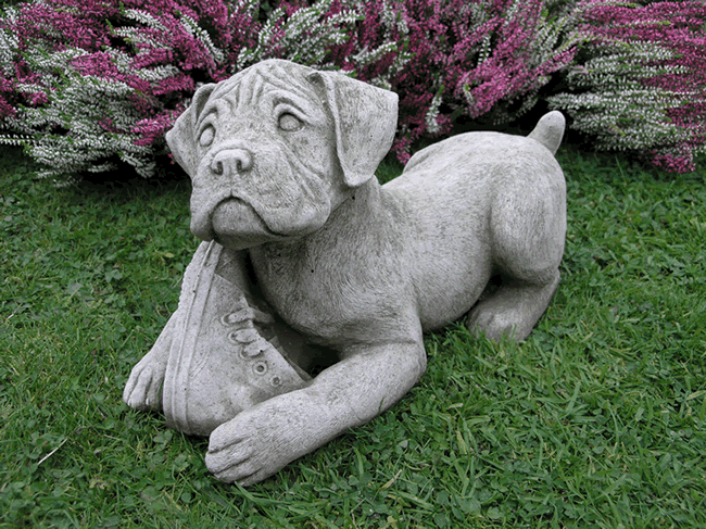 Boxer Dog Garden Ornament Ds7 29, Dog Garden Ornaments Uk