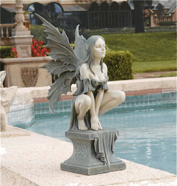 Image of Celtic Fairy's Perilous Perch Garden Ornament by Design Toscano