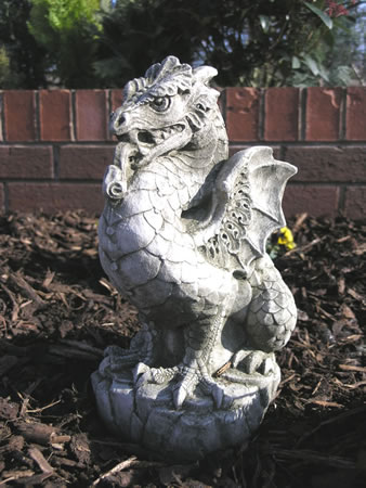 Image of Scaly Dragon Stone Garden Ornament Statue