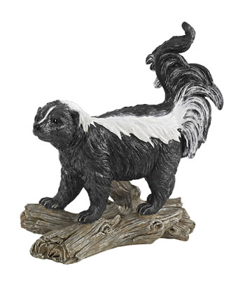 Image of Stinky the Striped Skunk Resin Garden Ornament by Design Toscano