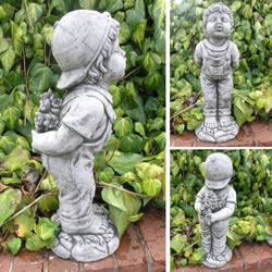 Small Image of Kissing Boy Garden Ornament - BG13