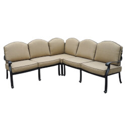 Extra image of Hartman Amalfi Square Corner Sofa Fire Pit Set With Benches in Bronze/Amber
