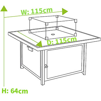 Fire Pit Table dimensions image