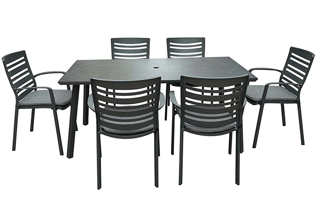 Image of Hartman Aurora Rectangular 6 Seater Dining Set in Xerix/Zenith