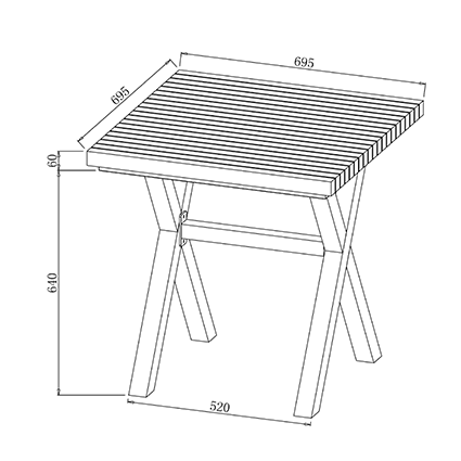 Eden Bistro Table dimensions image