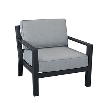 Image of Hartman Apollo Lounge Chair with Cushions in Carbon/Pewter