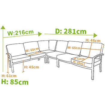 Sofa Chair dimensions image
