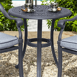 Extra image of Hartman Amalfi Bistro Table in Antique Grey - TABLE ONLY