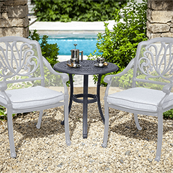 Small Image of Hartman Amalfi Bistro Table in Antique Grey - TABLE ONLY