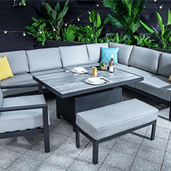 Extra image of Hartman Apollo Rectangular Corner Sofa Set in Carbon/Pewter