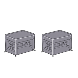 Small Image of Hartman Sorrento Stool Cover - 2x Covers