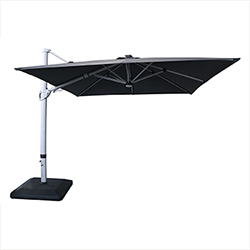 Small Image of Hartman Caribbean Square Cantilever Parasol with Solar Powered Lights - Dark Grey
