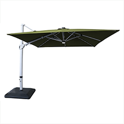 Extra image of Hartman Caribbean Square Cantilever Parasol with Solar Powered Lights - Moss Green
