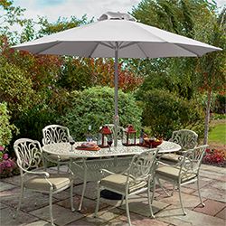 Small Image of Hartman 3m Traditional Parasol in Wheatgrass