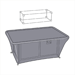 Small Image of Hartman Apollo Rectangular Fire Pit Table Cover