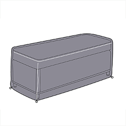 Small Image of Hartman Heritage Grand Square 2 Seater Bench Cover