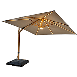 Extra image of Hartman Seychelles Square 3m Cantilever with Folie Pole - Havannah