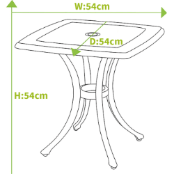 Extra image of Hartman Capri 54cm Square Side Table in Antique Grey