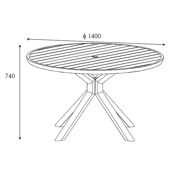 Sahara Table dimensions image