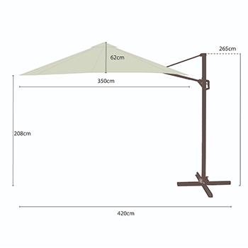 Parasol dimensions image