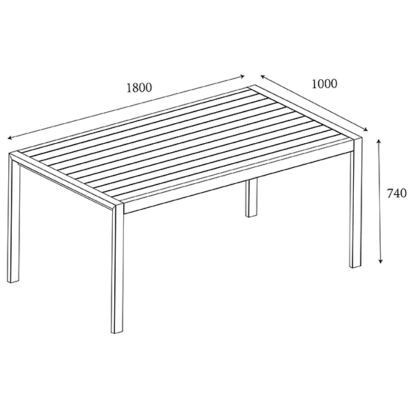 Sonas 6 Seat Set dimensions image