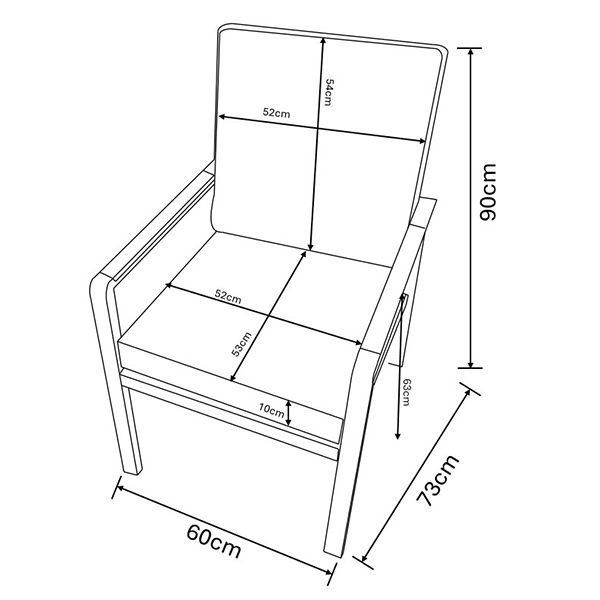 Sonas 8 Seat Set dimensions image