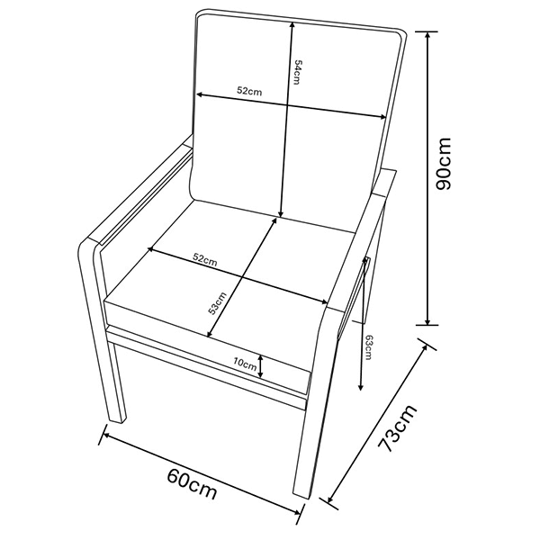 Sonas 6 Seat Set dimensions image