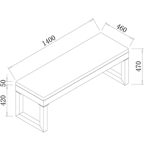 Bench dimensions image