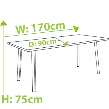 Table dimensions image