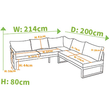 Chair dimensions image