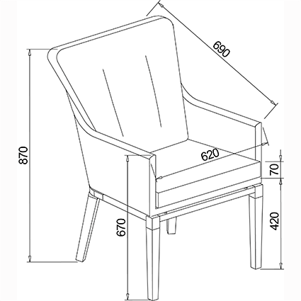 dining chair dimensions image