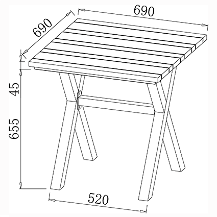 side Table dimensions image
