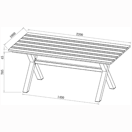 Table dimensions image