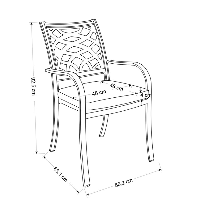 Chair dimensions image