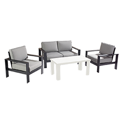 Small Image of Hartman Atlas 2 Seater Sofa Lounge Set in Carbon / Pewter NO TABLE