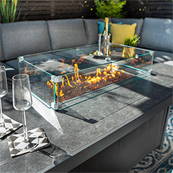 Extra image of Hartman Aurora Rectangular Corner Sofa Set with Gas Fire Pit Table - Matt Xerix/Zenith