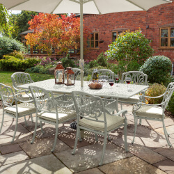 Image of Hartman Amalfi 8 Seat Rectangular Dining Set in Maize / Wheatgrass - NO PARASOL
