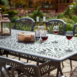 Extra image of Hartman Amalfi 8 Seat Rectangular Set in Bronze / Amber - NO PARASOL